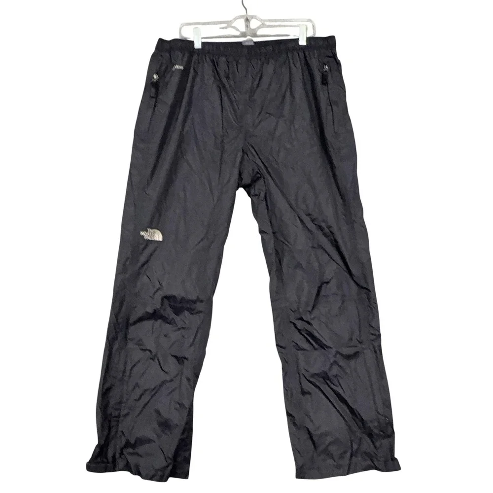 The North Face Pants Mens XL Black HyVent Rain Waterproof Mesh Lined Hiking